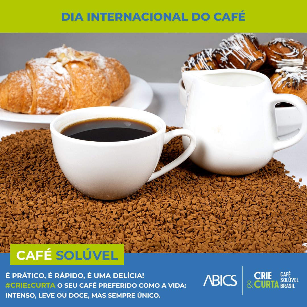 abicsoficial's tweet image. Nesse Dia Internacional, #crieecurta o seu café como a vida: intenso, leve ou doce, mas sempre único.

#internationalcoffeeday #diainternacionaldocafé #abics #cafésolúvel #instantcoffee