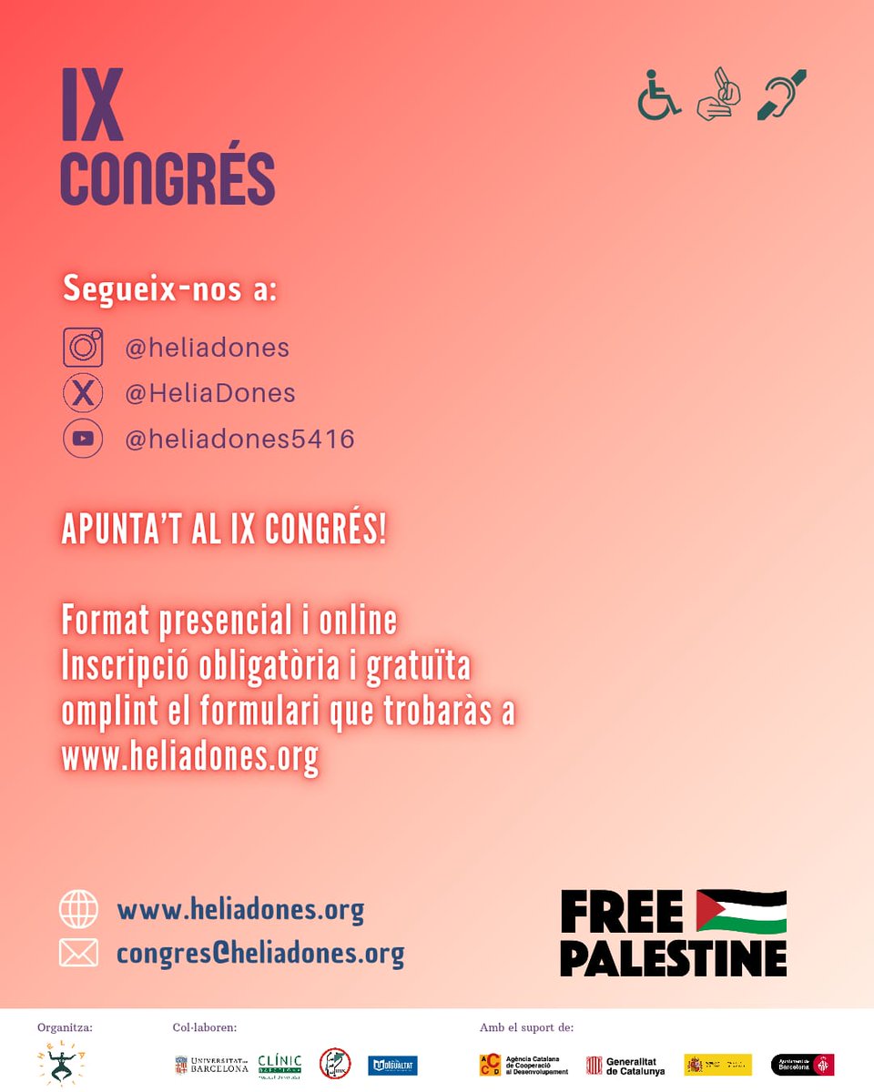 Ja tenim el programa del IX Congrés per a l’erradicació de les violències masclistes des dels serveis socials i sanitaris!

📆 Del 13 al 15 d’octubre
🕓 De 16 a 20 h
📍 Paranimf de la Facultat de Medicina de la UB, Barcelona
📩 Inscripcions: heliadones.org