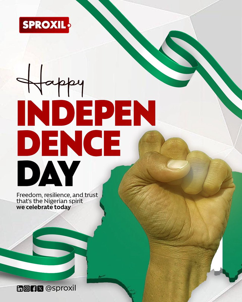 Celebrating Nigeria at 65!

This Independence Day, let’s unite for a healthier, safer, and more prosperous Nigeria. 

Together, we can build the future we dream of. Happy Independence Day from all of us at Sproxil.

#HappyIndependenceDay #Nigeria@65 #Sproxil