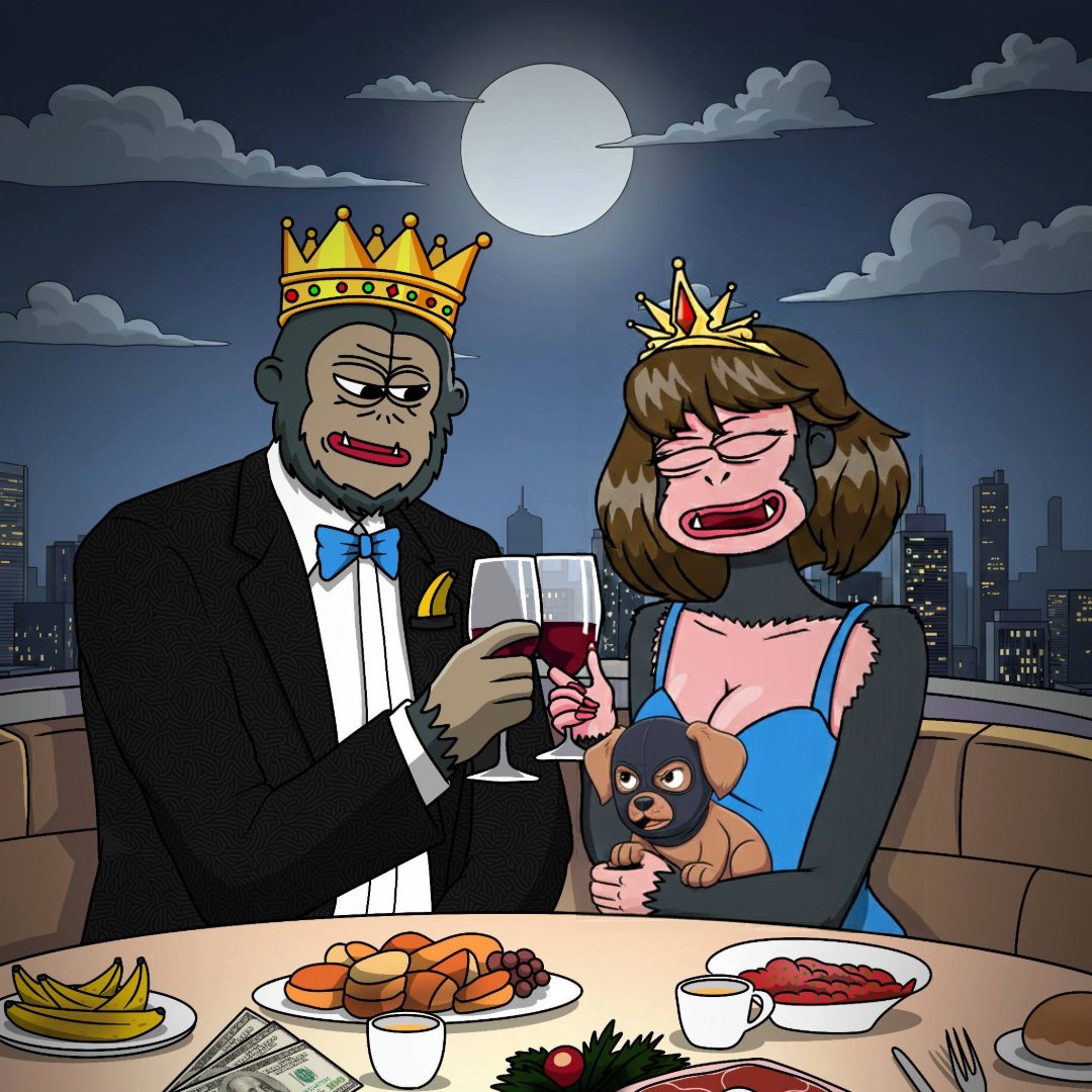 ski_puppy_base's tweet image. Look @QueenOfApesBase with her favourite pet!

But the way @KingOfApesBase and $SKIPUPPY look at each other, it is going to be a wild ride