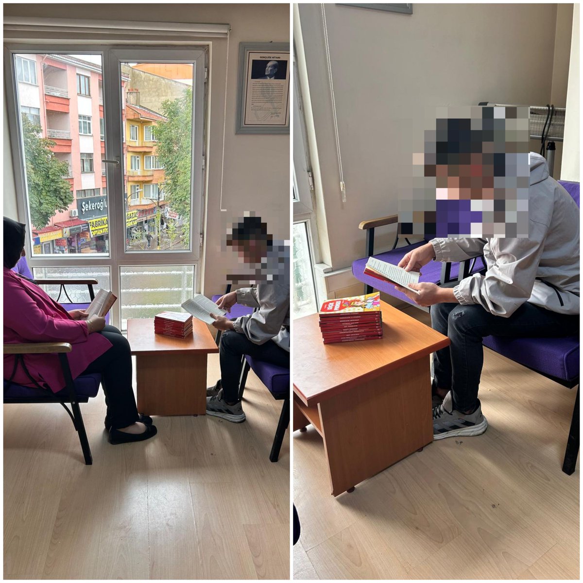 Ceza adaletinin onarıcı ve rehabilite edici yönünü ön plana çıkararak yükümlülerin sosyal uyum süreçlerini desteklemek amacıyla, Çocuk Hizmetleri Bürosu tarafından Müdürlüğümüzde Suça Sürüklenen Çocuğumuz ile birlikte kitap okuma etkinliği gerçekleştirilmiştir.