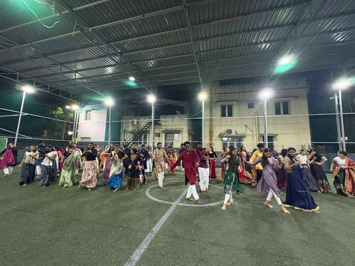 NFSUinChennai's tweet photo. Dhols, colors, smiles & endless twirls… 💫
The first Garba at @NFSUinChennai was not just an event, it was an emotion! ❤️
#GarbaMagic #NFSUChennai #FestiveBeginnings https://t.co/zwCZgsCQui