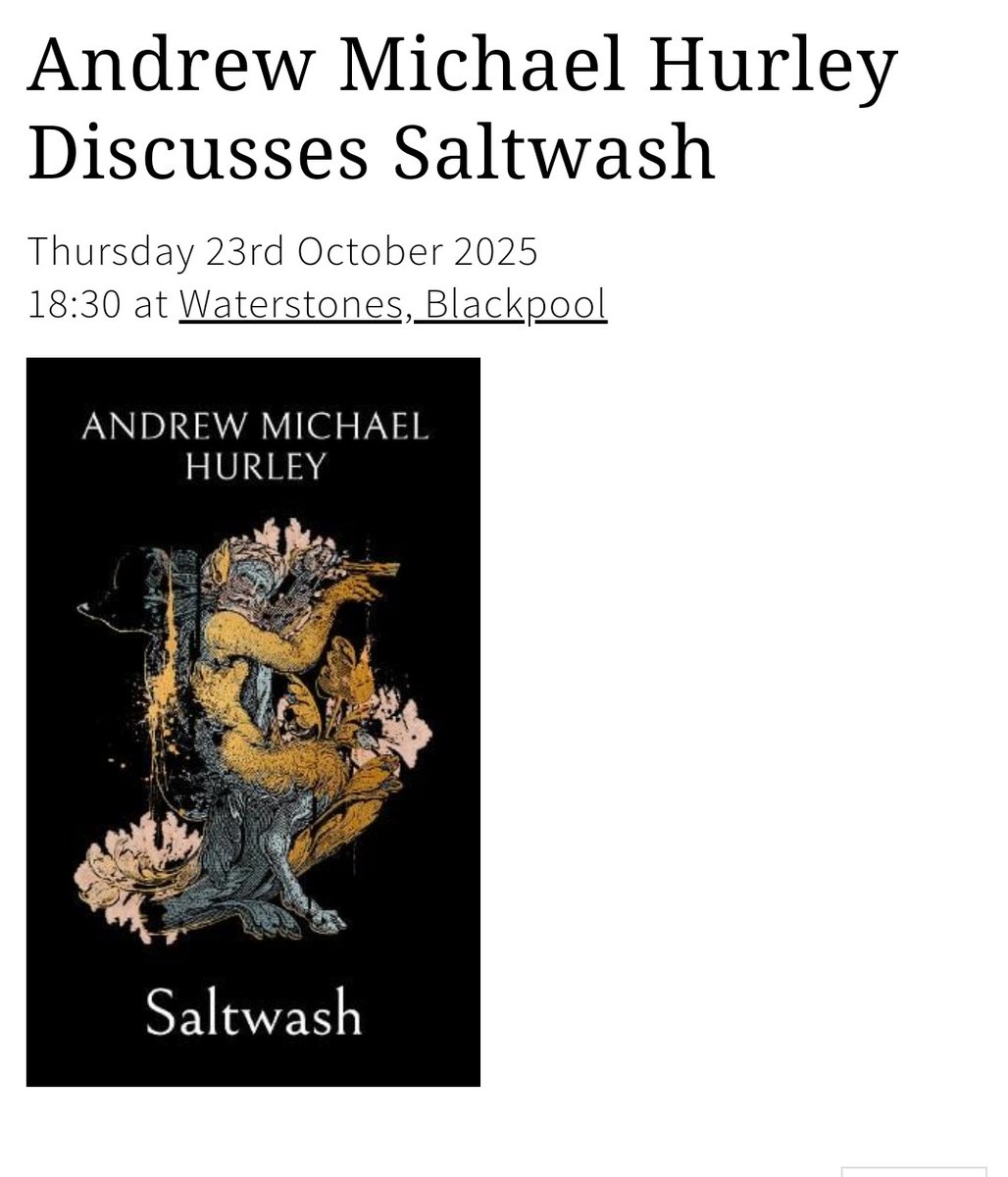 Jodie Robins (@jodierobins) on Twitter photo I'm honoured to be interviewing the 'Master of Menace' at his launch for Saltwash. 
Tickets now available: waterstones.com/events/andrew-… I'm honoured to be interviewing the 'Master of Menace' at his launch for Saltwash. 
Tickets now available: waterstones.com/events/andrew-…