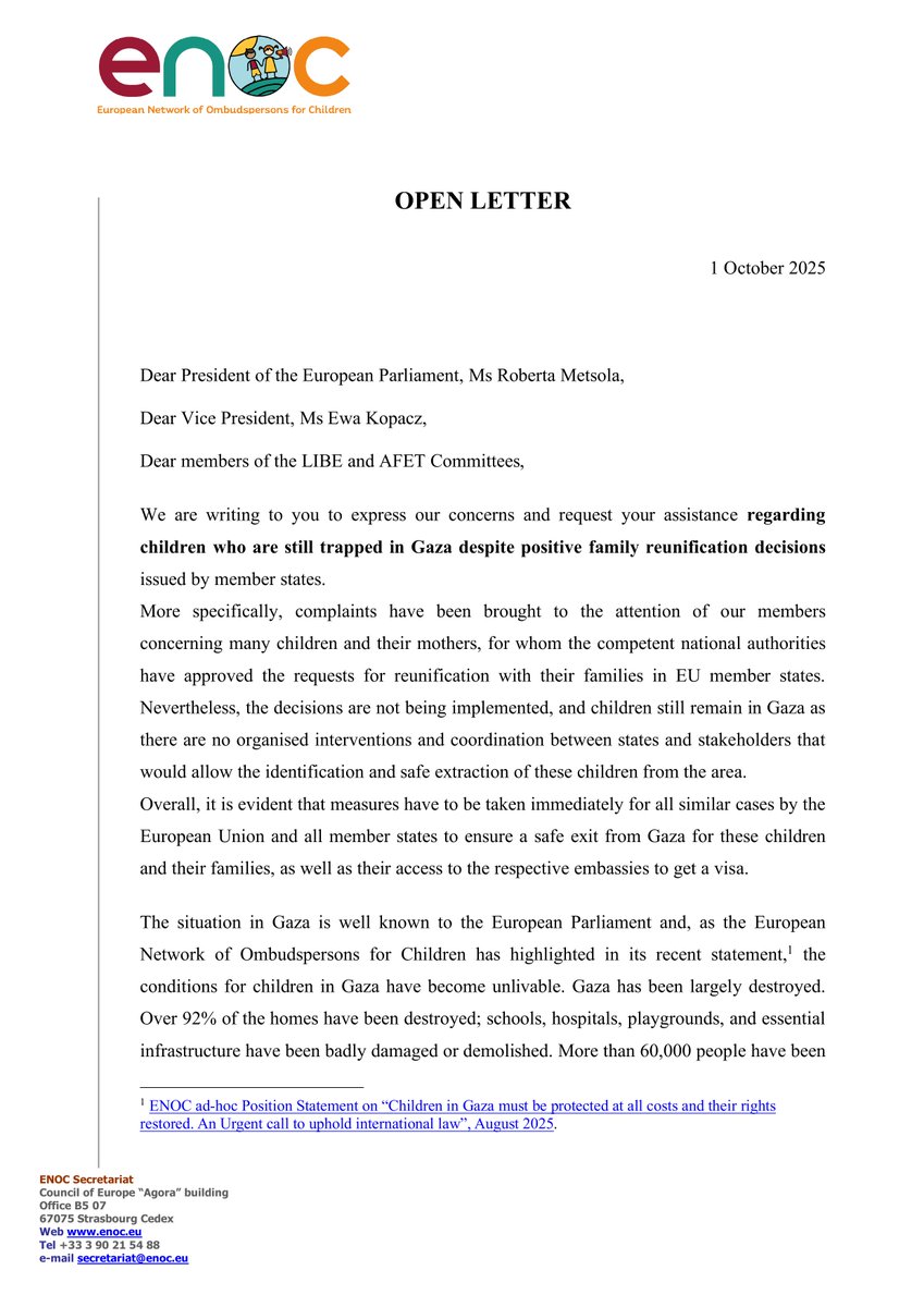 European Network of Ombudspersons for Children tweet media