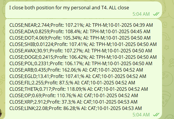 Nini AI Take profit for today.