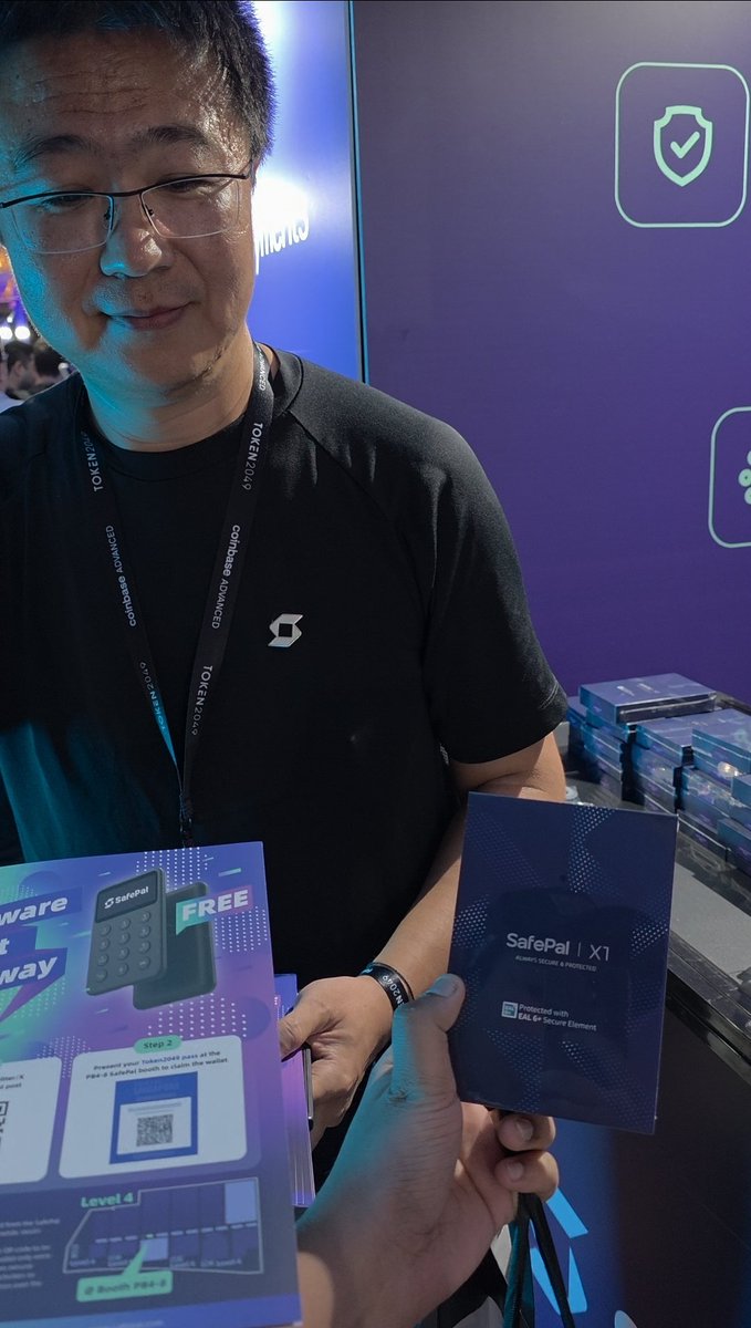 🚨 GIVEAWAY TIME 🚨

I just got a <a href="/iSafePal/">SafePal - Crypto Wallet</a> at #TOKEN2049Singapore Singapore 🎉
and I’m giving it away to my amazing crypto fam 💙

🔥 How to enter:
1️⃣ Follow (<a href="/CryptoCultClub/">Crypto Cult</a>) &amp; (<a href="/Kartikgoyal9548/">Kartik Goyal || Crypto Cult 💛</a>)
2️⃣ Like ❤️ + RT 🔁 this post
3️⃣ Tag 2 frens who love crypto

🎁 Prize: 1x Brand
