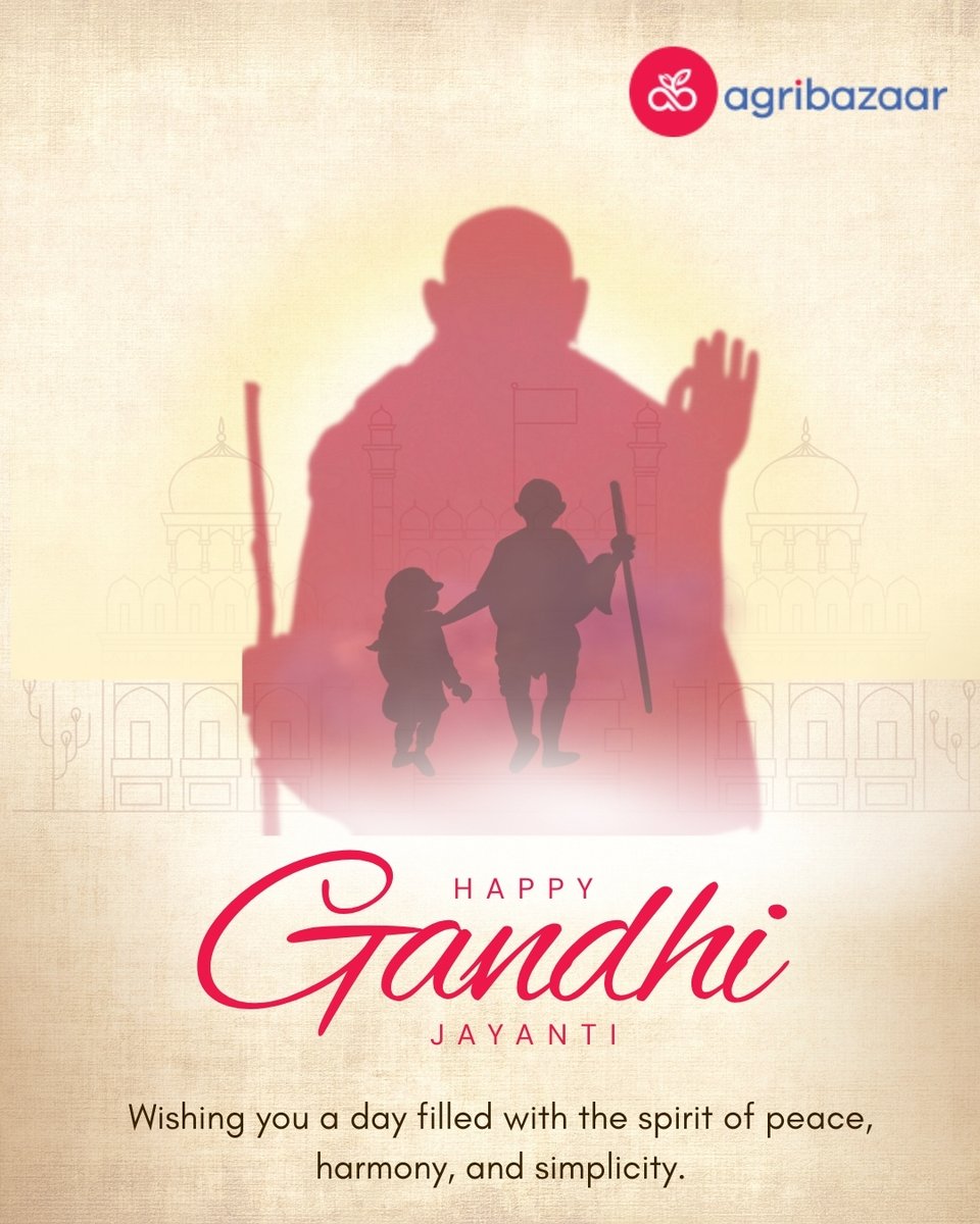 On #GandhiJayanti, we remember the man whose simple life taught the world a profound lesson in non-violence and truth. May his teachings inspire us to build a better tomorrow.

#agribazaar #peace #nonviolence #growth