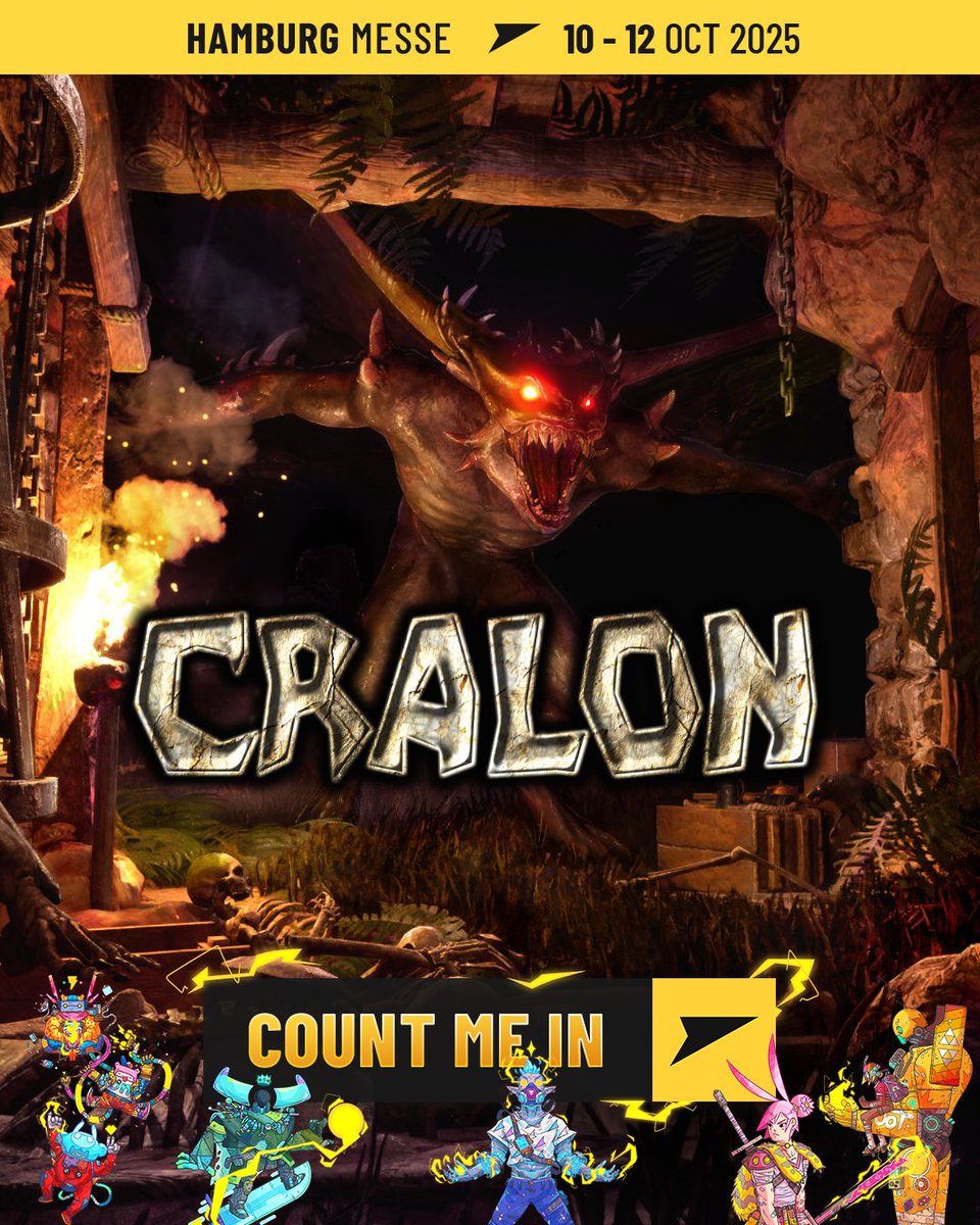 We are at the Polaris Convention!

From 10-12.10.2025 you can play our game Cralon!
You can find us in hall B7 in the Indie Dev Area!
We are looking forward to seeing you!

t1p.de/cralonsteam
polaris-con.de

#cralon #pithead #pitheadstudio #indiedev #gamedev