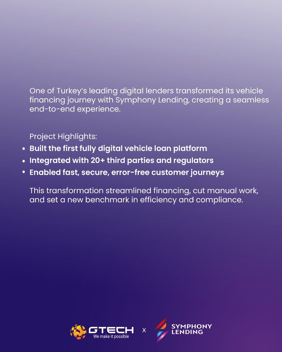 Symphony Lending replaces slow, manual, error-prone processes with a real-time, automated lending platform that accelerates approvals, reduces costs, and improves risk control. For more information: lnkd.in/dbxFQHwr