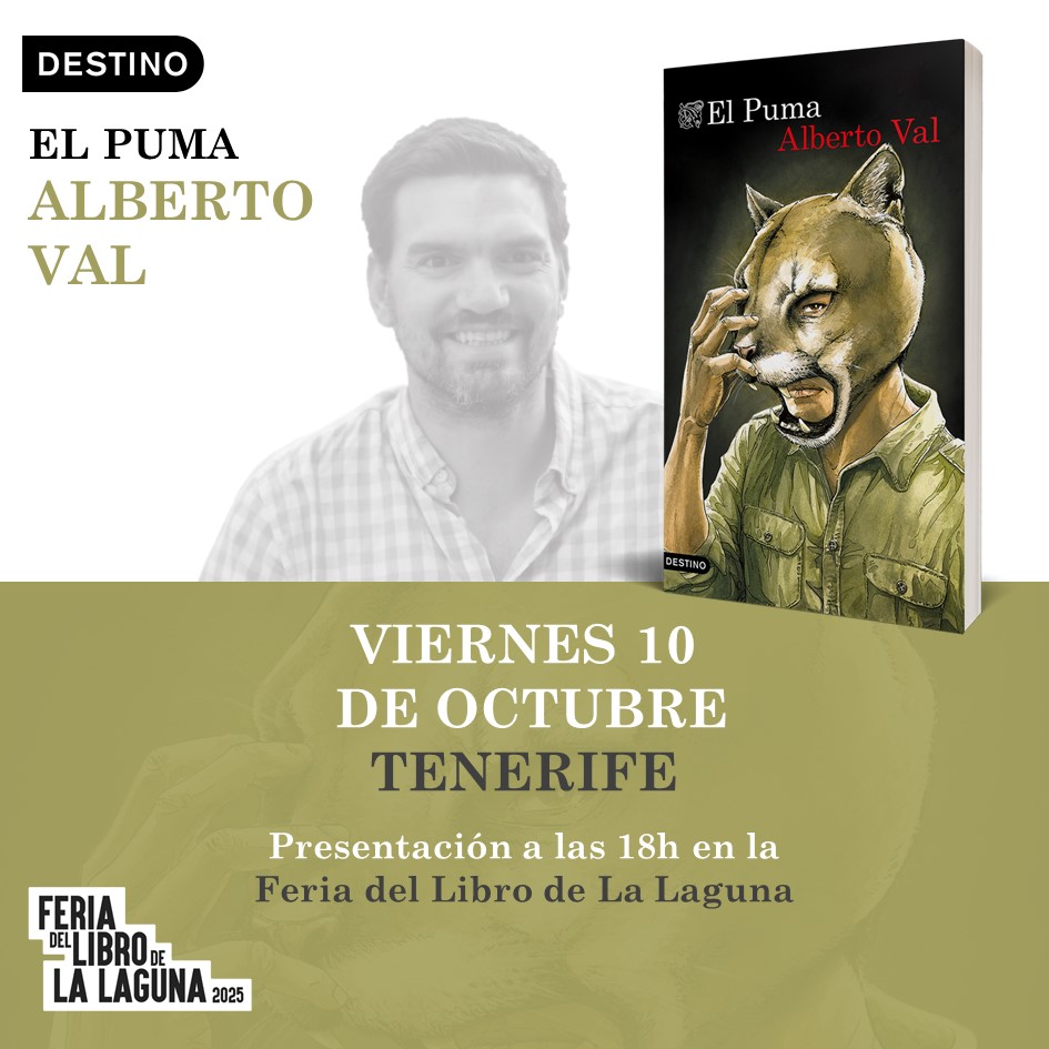 Ediciones Destino (@eddestino) on Twitter photo 🔴 AGENDA
Alberto Val <a href="/albertoval_20/">Alberto Val Calvo</a> presenta en Tenerife "El Puma"📚su nuevo libro
#ElPuma
📢Viernes 10 de octubre
⏰18:00h
📍Feria del Libro de La Laguna <a href="/CulturaLaLaguna/">Cultura La Laguna</a> 🔴 AGENDA
Alberto Val <a href="/albertoval_20/">Alberto Val Calvo</a> presenta en Tenerife "El Puma"📚su nuevo libro
#ElPuma
📢Viernes 10 de octubre
⏰18:00h
📍Feria del Libro de La Laguna <a href="/CulturaLaLaguna/">Cultura La Laguna</a>