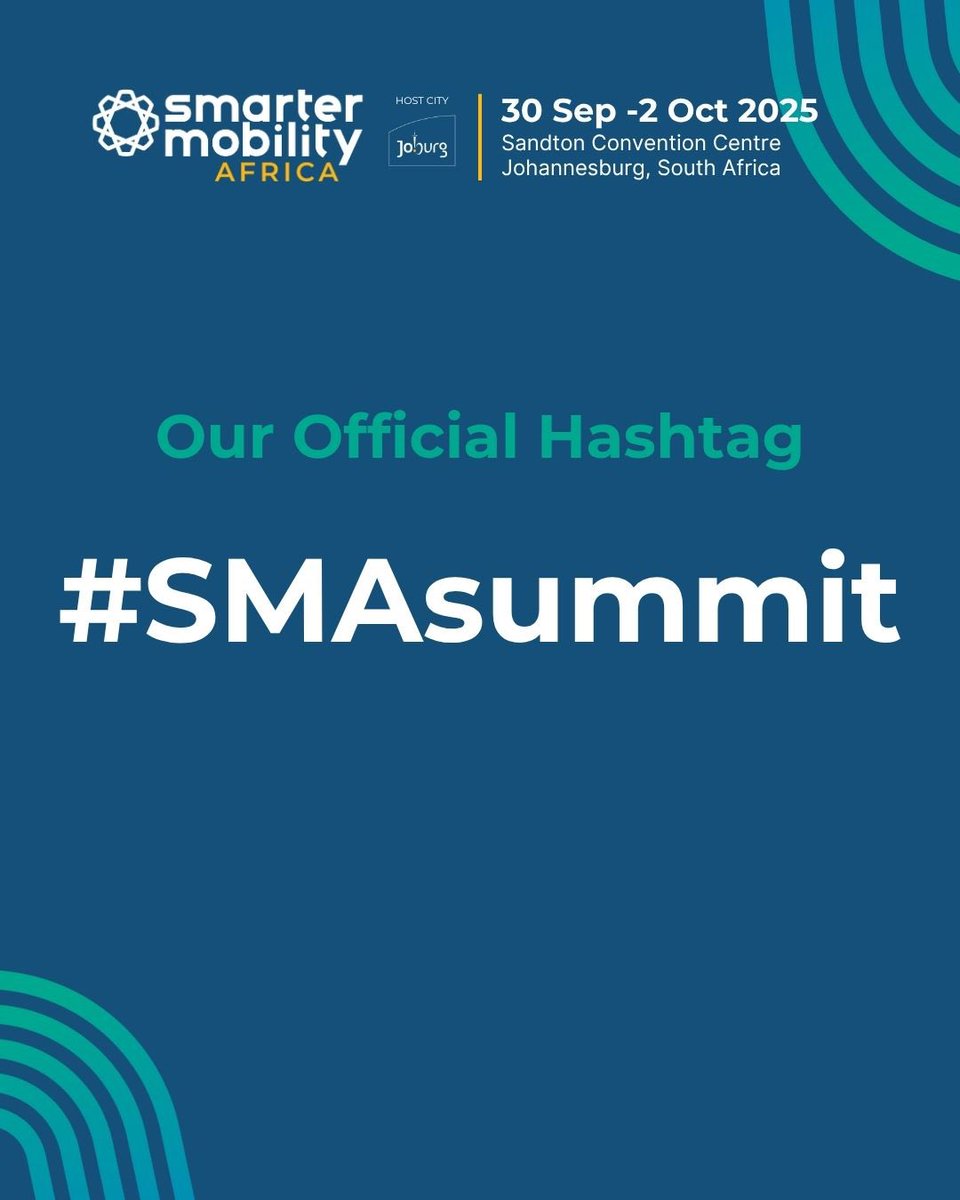 MyJRA's tweet photo. 🚨 JRA is at Smarter Mobility Africa 2025! Join us from October 1-2 at the Sandton Convention Centre as we engage with industry leaders and showcase how we are driving sustainable and inclusive mobility solutions for the City of Joburg. @CityofJoburgZA @smaforall #SMAsummit https://t.co/7yTxj5Wjs0