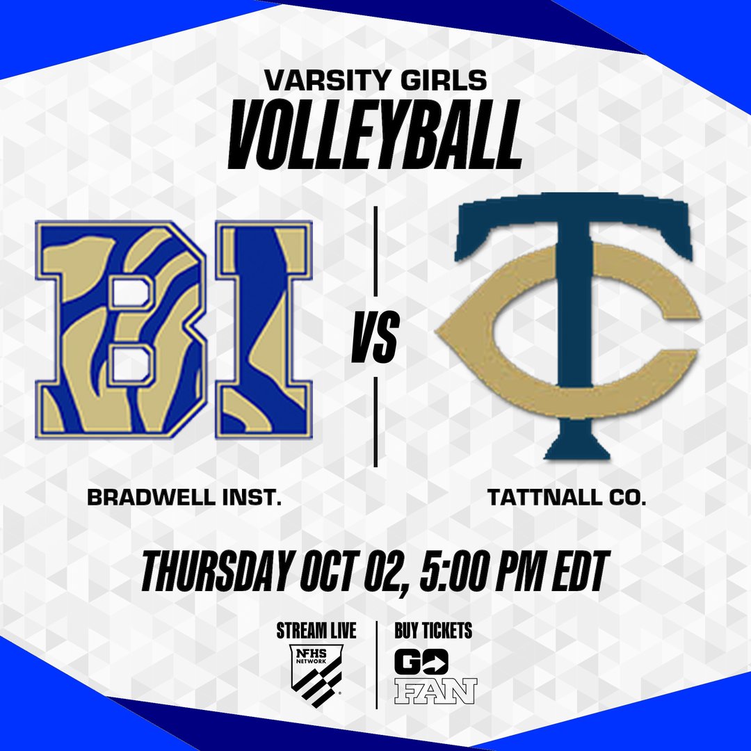 Update: Game move to Liberty Co HS. 
Game Day!!! Come out and support your Tigers!!! #BIUKnow
Tickets at gofan.co/app/school/GA2…
Watch live at nfhsnetwork.com/schools/bradwe…