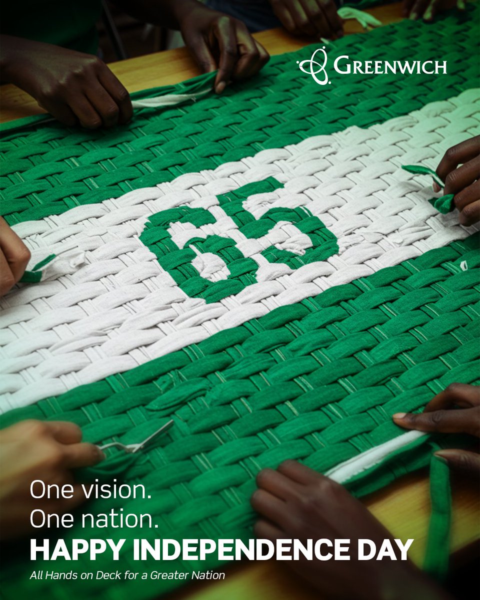 gtltrustees's tweet photo. As Nigeria celebrates 65 years of independence, we reflect on the strength of our people and the promise of our economy. 
At Greenwich, we remain committed to powering trade, driving investment and fostering lasting growth
#GreenwichTrustees #GTL #NigeriaAt65 #SustainableGrowth https://t.co/tODehMWZQ4