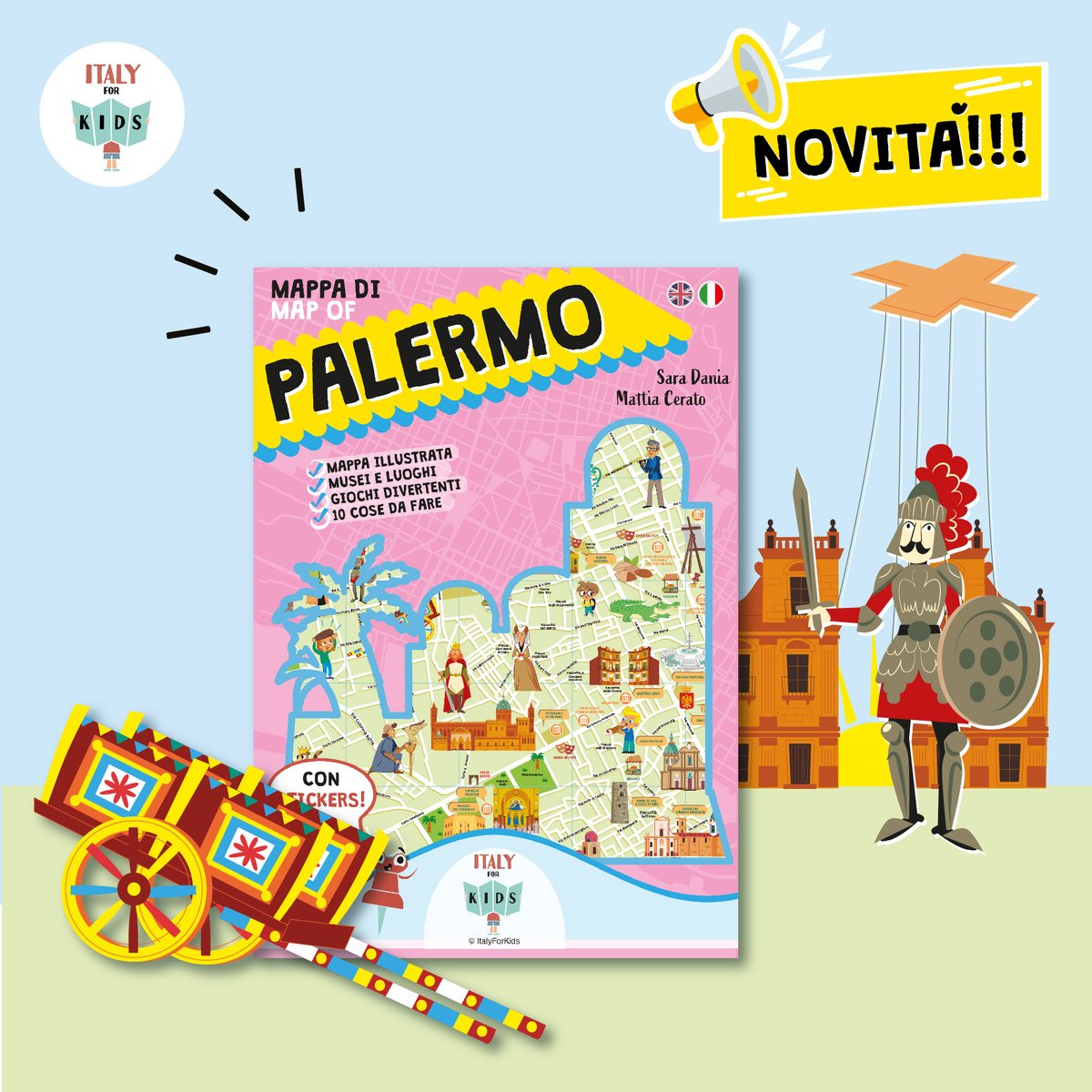 Finalmente è arrivata! 📷 La mappa di Palermo è ora disponibile! bit.ly/MappaPalermo
Scopri la città come mai prima d'ora: dai tesori nascosti alle curiosità più divertenti. 
#Palermo #Mappa #NuovoArrivo #EsploraPalermo #Sicilia #bambini #guide