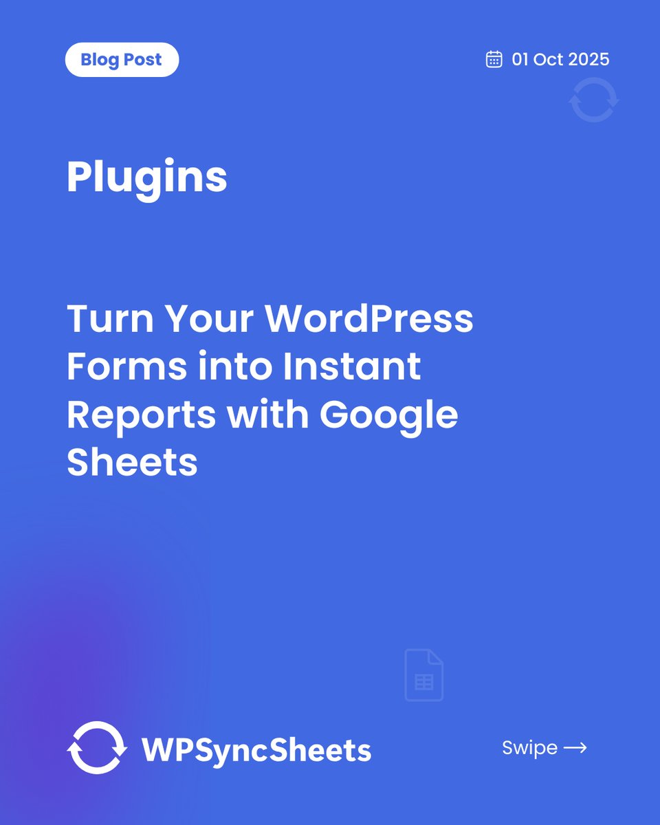 wpsyncsheets's tweet image. Turn Your WordPress Forms into Instant Reports with Google Sheets
✅ Why Manual Reporting Falls Short?
✅ Why Do Google Sheets Work Better Than Manual Reports?
✅ Final Thoughts
✅ FAQs
🌍 wpsyncsheets.com/wordpress-form…
#WPSyncSheets #wordpress #googlesheet