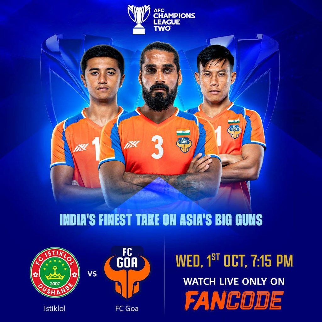 90ndstoppage's tweet photo. FC Goa travel to the Hisor Central Stadium seeking their first points of the campaign. #90ndstoppage
Istiklol, humbled 0-5 by Al Nassr, will fight to defend home turf. A high-stakes clash awaits in Tajikistan. #Ad
Live on FanCode - https://t.co/YFTZnrBBtn
#AFCCL2 | #FCGoa https://t.co/fvc0fzCQW5