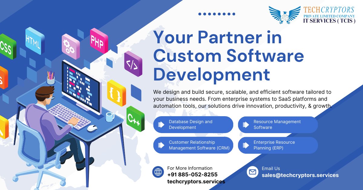 TechCryptors's tweet image. 🚀Transform your business with custom software development tailored to your needs!
📞wa.me/918850528255
📩sales@techcryptors.services
🌐techcryptors.services
#CustomSoftware #SoftwareDevelopment #ITServices #ITCompany #TechCryptorsItServices #TechCryptorsPrivateLimited