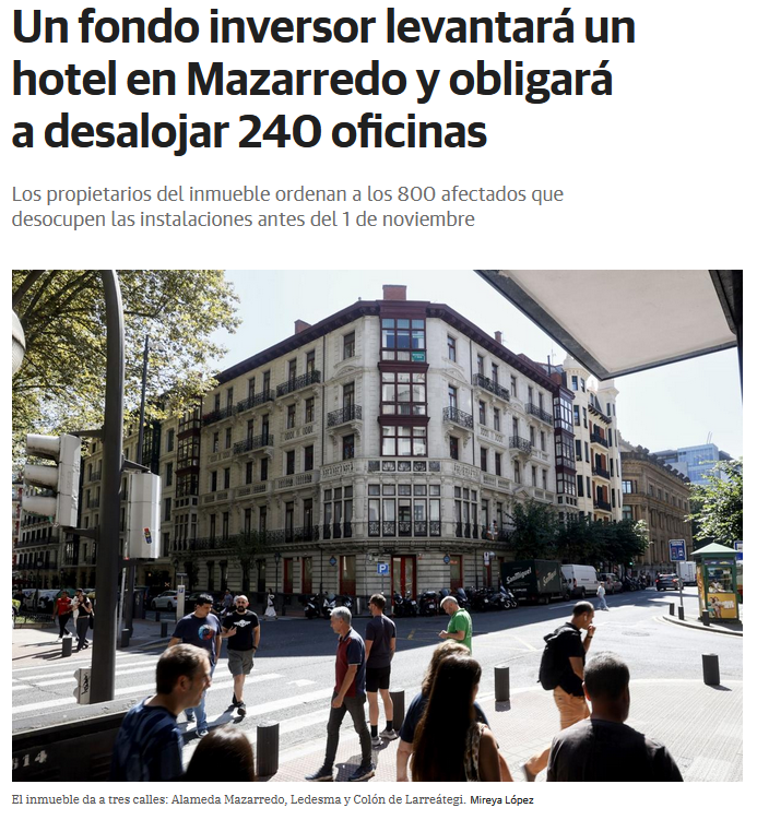 otxargorri's tweet photo. 🔴Bilbo ya está sufriendo las consecuencias del boom turístico.

🫸Si no se le pone límite la industria turística devora viviendas, edificios, barrios y a la propia ciudad.

Turismoa gobernatzeko ordua da! https://t.co/FNRSZsSjTw