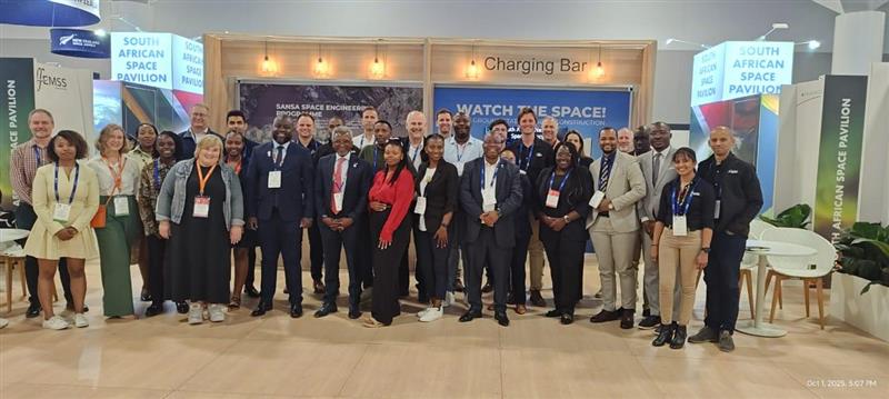 SANSA7's tweet photo. This is Team South Africa at IAC 2025! 🚀
A big thank you to everyone who visited the SANSA booth your support, interest, and collaboration made this experience truly inspiring. 

#IAC2025 #spaceforsouthafrica #globalspacecommunity https://t.co/XEpuoa17CF