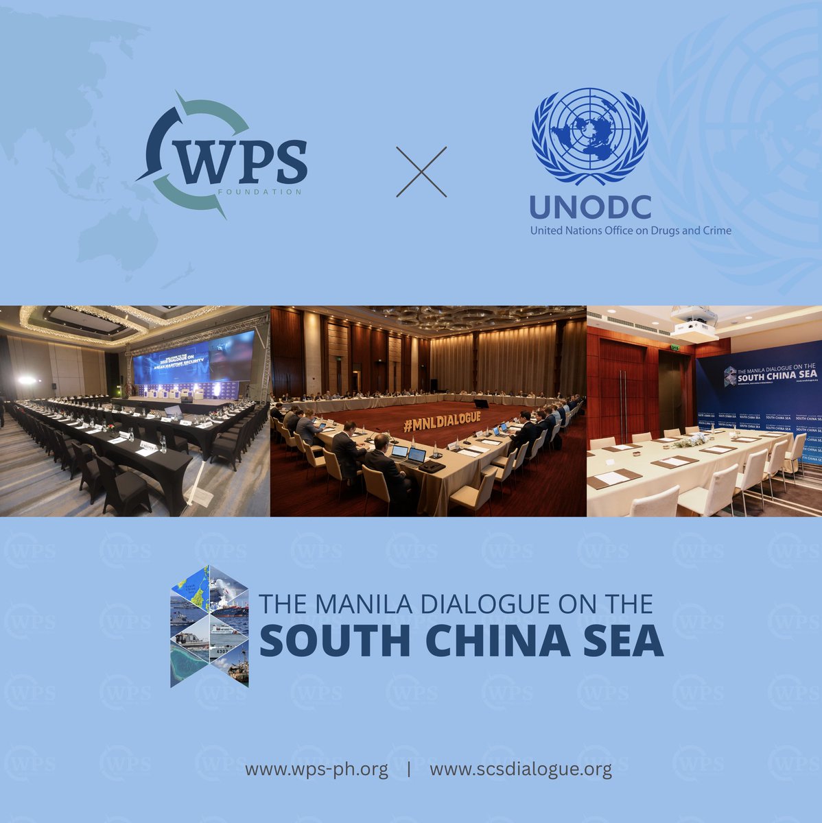 WPS is honored to partner w/ <a href="/UNODC/">UN Office on Drugs & Crime</a>’s Global Maritime Crime Program for The Manila Dialogue on the South China Sea. 🇺🇳

UNODC will convene select SEAsian coast guard chiefs to discuss institutionalizing the ASEAN Coast Guard Forum, strengthening regional maritime law enforcement.