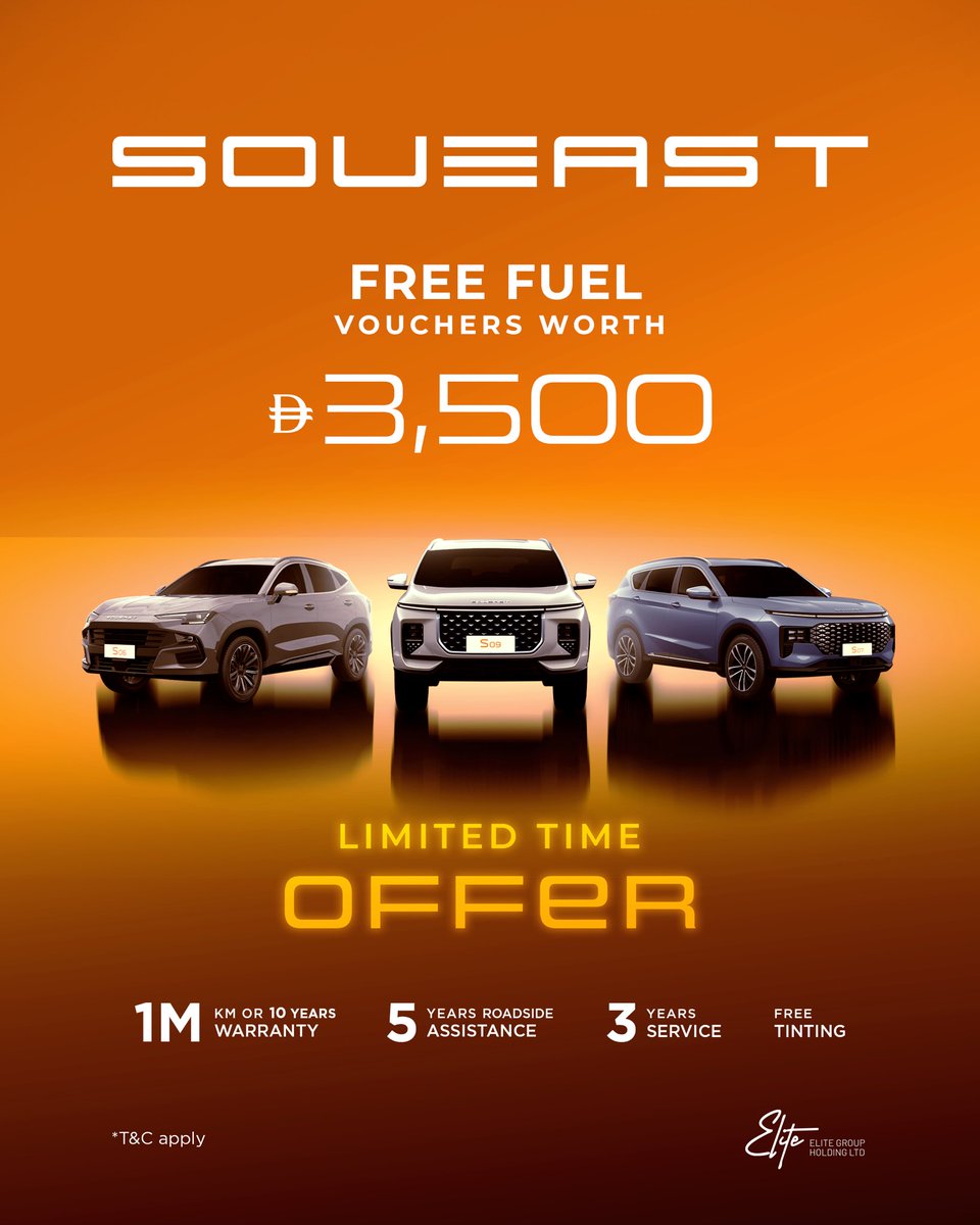 SOUEASTUAE's tweet image. Free fuel with #SOUEAST— up to AED 3,500! Don’t miss out.​

*T&amp;amp;Cs Apply​

📍 Visit our Dubai showrooms in Sheikh Zayed Road and Deira, or our Abu Dhabi showroom, plus our mall display at Dubai Festival City Mall. 📞 Call 8007683278 or visit soueastuae.com to learn more.