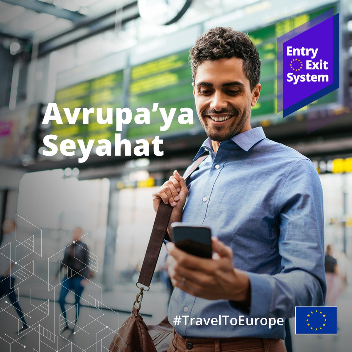 AB'nin yeni sınır yönetim sistemi olan Giriş/Çıkış Sistemi (EES) yakında devreye giriyor. Artık Avrupa'ya seyahat daha kolay ve hızlı olacak.

EES hakkında daha fazla bilgi almak için👉
eeas.europa.eu/delegations/tü…

#AvrupayaSeyahat
🇪🇺🇹🇷