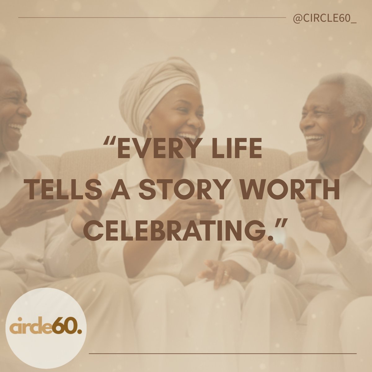 Circle60_'s tweet image. Circle60 is a community built on care, connection, and wellness — where elders are not just supported, but truly valued. 🤎

We’re here to spark conversations, create meaningful experiences, and build a safe, inspiring space for those who have given so much to society.