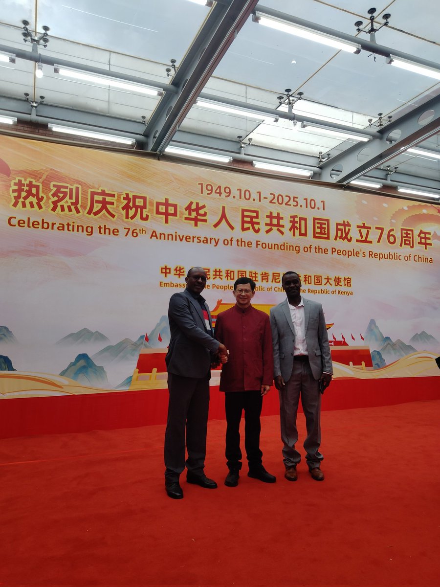 On Monday , I joined the Chinese Ambassador to Kenya, H.E. Guo Haiyan, at the Chinese Embassy in Nairobi, together with other excellencies, dignitaries,Kenyans , and the people of China, to celebrate 76 years since the founding of the People’s Republic of China. 🇨🇳 <a href="/GuoHaiyan/">郭海燕</a>