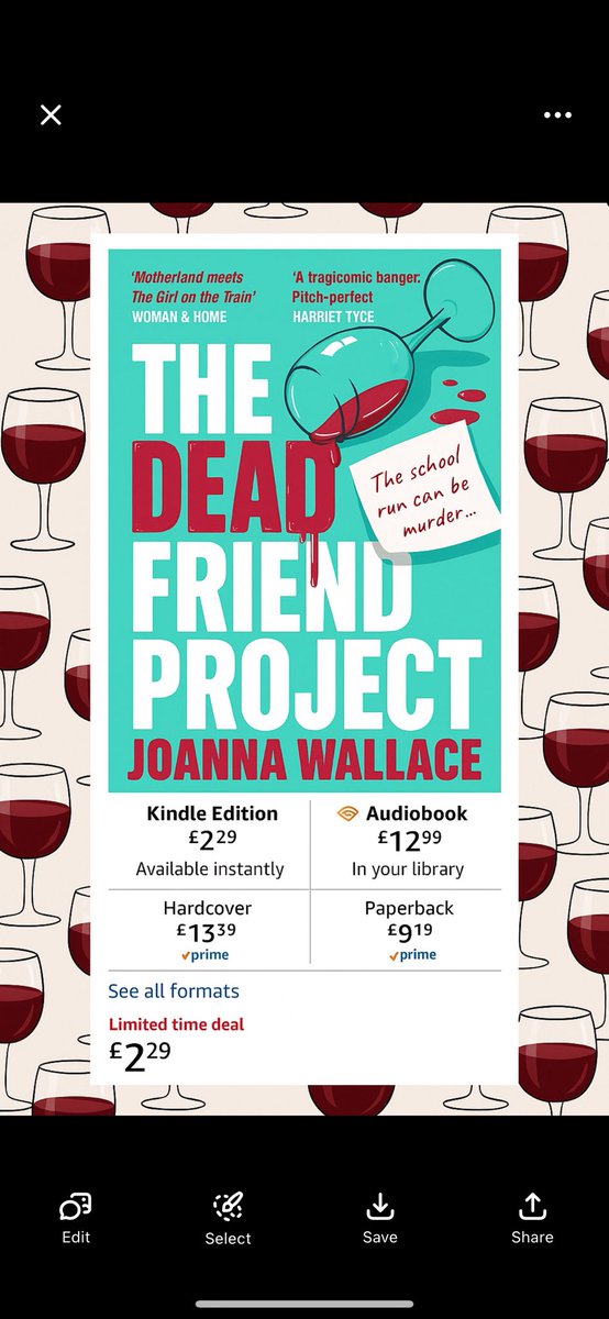 The school run can be murder … but this Kindle deal is a steal! Limited time. Killer price. Just £2.29 until Halloween. Don’t miss it 🍷🍷