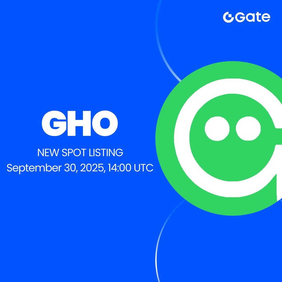 Gate's tweet image. Gate New Listing: $GHO @aave
🔹 Trading Pair: $GHO / $USDT
🔹 Trading Starts: 14:00, September 30th (UTC)
Trade: gate.com/trade/GHO_USDT
More details: gate.com/article/47444