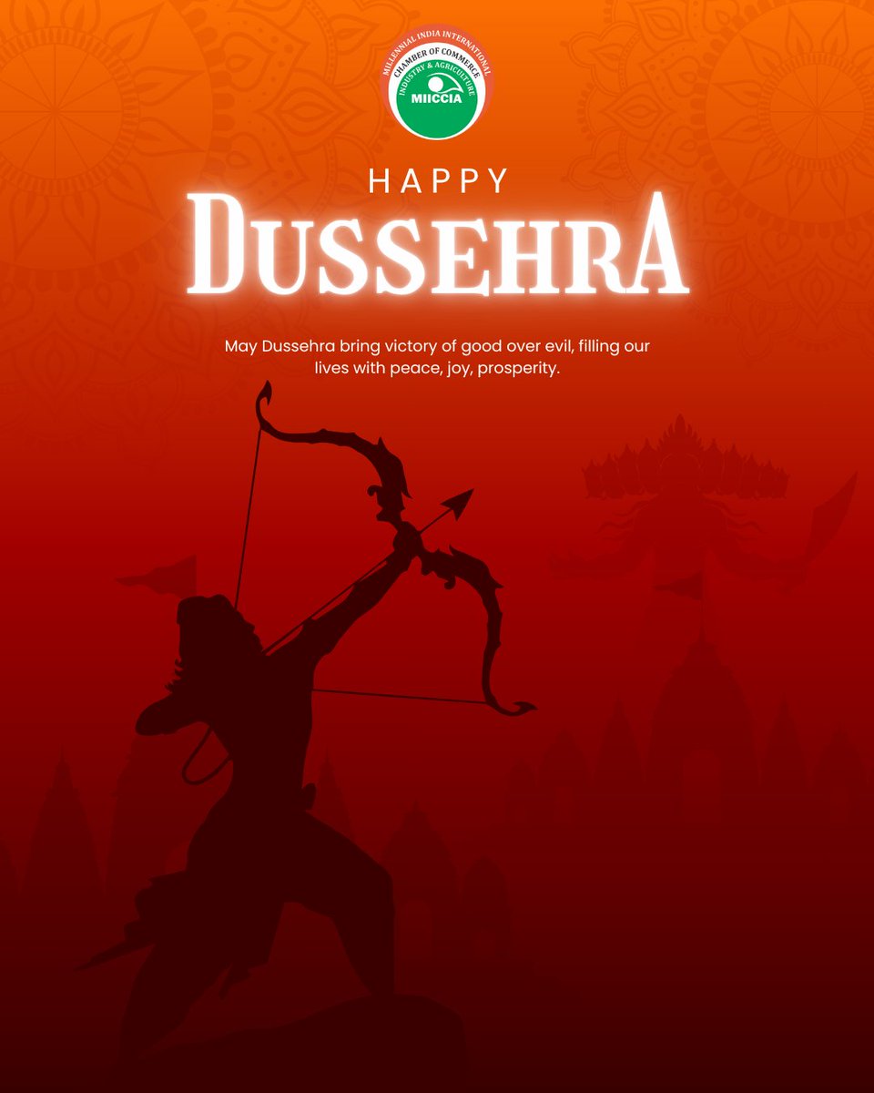 MIICCIA's tweet image. Dussehra is a reminder that resilience and focus always lead to progress.

At MICCIIA, we believe in building pathways where challenges turn into opportunities.

Here’s to growth, clarity, and success!

#MIICCIA #dusheravibes #dushera #dusheraspecial  #dusheracelebration