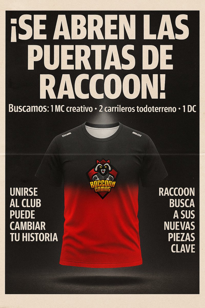 📢 Reclutamiento abierto en Raccoon Gaming 🦝
Buscamos:
🎨 MC creativo
🛡️ 2 carrileros todoterreno
🎯 DC killer
👉 Si eres tú, envíanos un MD y hablemos.
<a href="/_chocolate3000/">AYUDAS FIFA CHOCO3K🐦</a> <a href="/AyudaInfoClubes/">AYUDA • INFO • 3️⃣0️⃣0️⃣0️⃣</a> <a href="/Ojeadorbossfc/">Ojeador Fc26</a> #eafc26 #clubespro