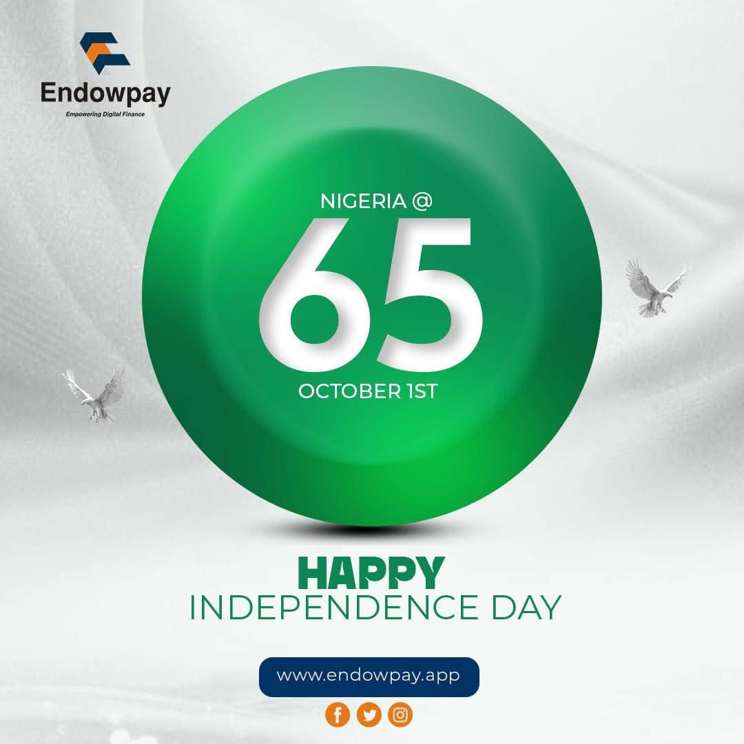 Happy Independence Day from Endowpay
At Endowpay, we believe everyday payments should be simple, reliable, and accessible because true progress happens when staying connected is effortless.

#Endowpay #SimplifyingPayments #NigeriaAt65 #IndependenceDay