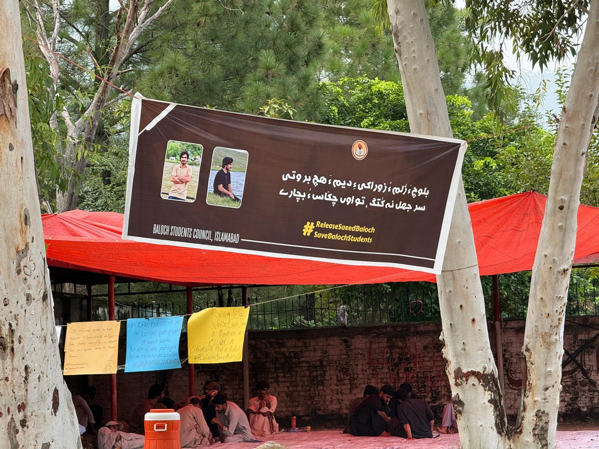 BSCIslamabad's tweet photo. Today marks the 3rd day of the sit in camp inside qau. Despite addressing our concerns, qau administration and authorities have opted to harass the participants. We once again make it clear that we will not bow to such unjust policies. We will continue our movement until the https://t.co/ypbmKgUqr6
