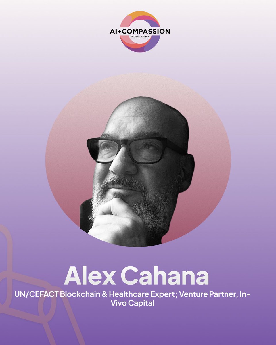Meet Alex Cahana, UN/CEFACT Blockchain &amp; Healthcare Expert; Venture Partner, In-Vivo Capital!
At AI+Compassion Global Forum 2025, he will share how AI can be designed with empathy, ethics, and care for people and the planet.
📅 2 October 2025
🔗: compassionai.io/speakers/alex-…