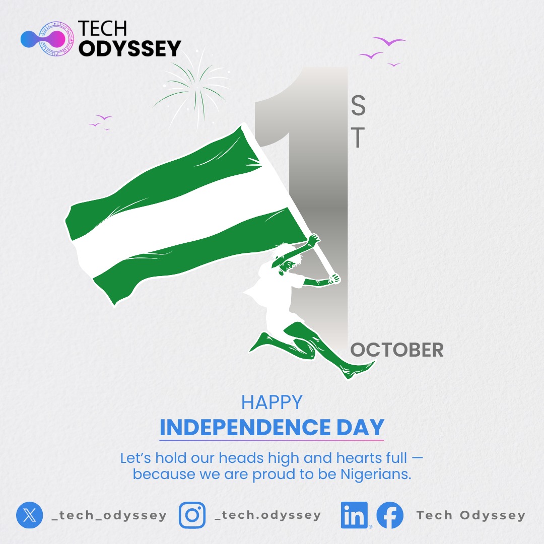 Happy new month &amp; Independence Day to the Tech Odyssey Community! 🎉🎊🚀 May this fresh start bring opportunities, growth &amp; innovation! 💻💪 Let's push boundaries, learn &amp; thrive together! 🔥🌟 #TechOdyssey #IndependenceDay #Innovation