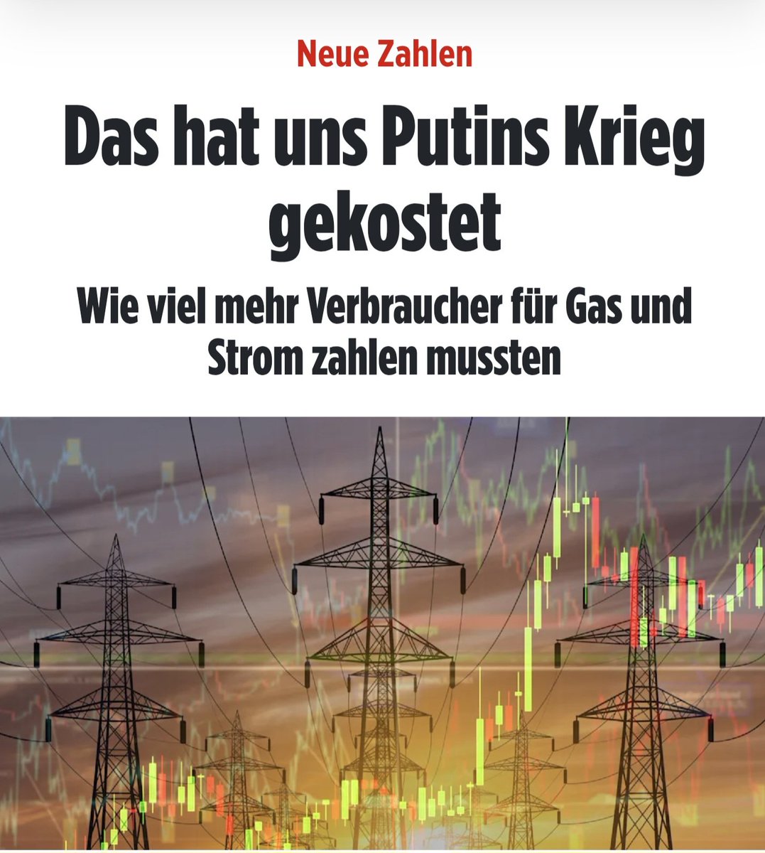 Dieser Krieg hätte uns überhaupt nichts gekostet, wenn Deutschland sich nicht eingemischt hätte!

Unsere Regierung war und ist Schuld daran, dass wir so viel für Strom und Gas bezahlen mussten/müssen und diesen Krieg finanzieren müssen! 

Sie sind es, die Milliarden an die