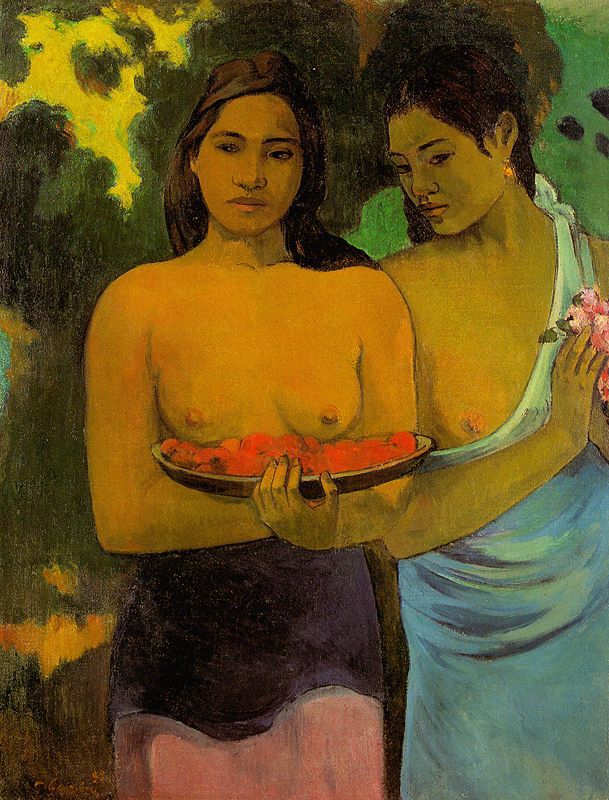 Paul Gauguin (France, Paris 1848 -  Atuona, îles Marquises 1903 - Post Impressionnisme, Primitivisme) "Deux Tahitiennes" (1899) 
#PaulGauguin #french #postimpressionim #OctobreRose #art #ArtOfTheDay #paintingoftheday #artgallery #peinture #painting #ArtistOnTwitter #museum