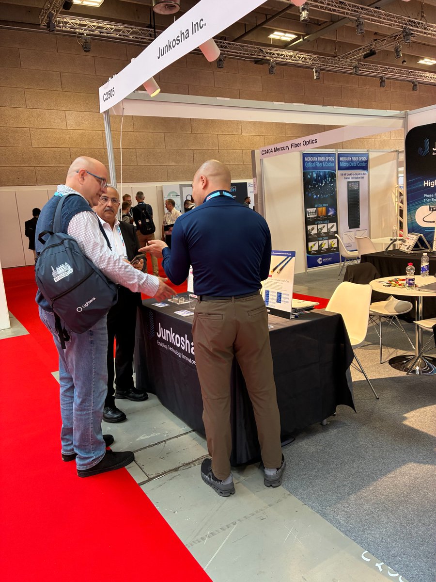 Our final day at the ECOC Exhibition 2025 is in full swing, and the Junkosha team is here at Stand C2505, ready to connect with you! Make sure to stop by and learn more about Junkosha Microwave/mmWave Coaxial Cable Assemblies.