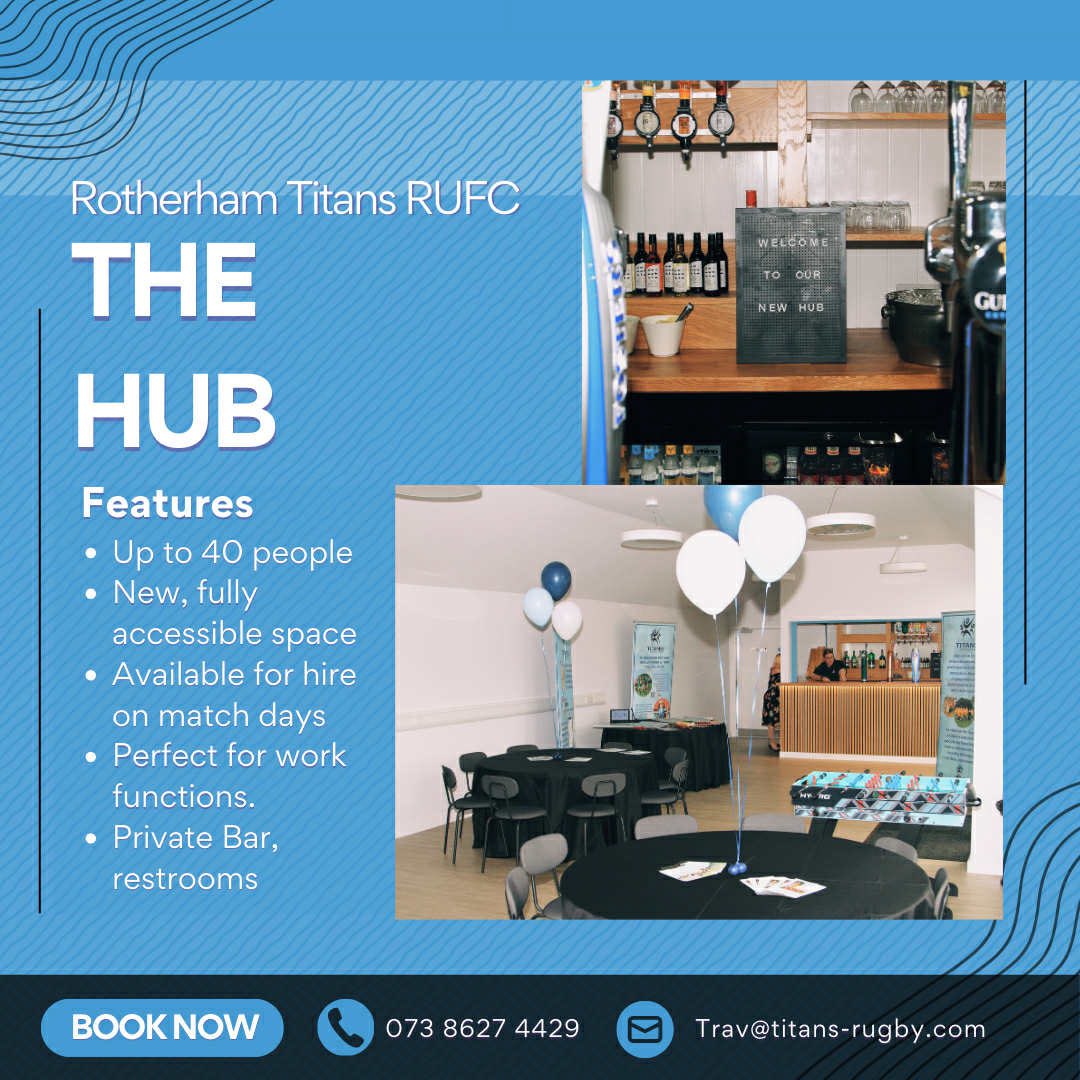 RotherhamRugby's tweet image. 𝙏𝙃𝙀 𝘾𝙇𝙐𝘽𝙃𝙊𝙐𝙎𝙀 - 𝙏𝙃𝙀 𝙋𝙀𝙍𝙁𝙀𝘾𝙏 𝙑𝙀𝙉𝙐𝙀 𝙁𝙊𝙍 𝘼𝙇𝙇 𝙔𝙊𝙐𝙍 𝙎𝙋𝙀𝘾𝙄𝘼𝙇 𝙊𝘾𝘾𝘼𝙎𝙄𝙊𝙉𝙎:

Make The Clubhouse At Rotherham Titans Rugby Club Your Home for Special Events.

Book our function rooms &amp;amp; bars for your event:

• 𝘈𝘕𝘕𝘐𝘝𝘌𝘙𝘚𝘈𝘙𝘐𝘌𝘚…