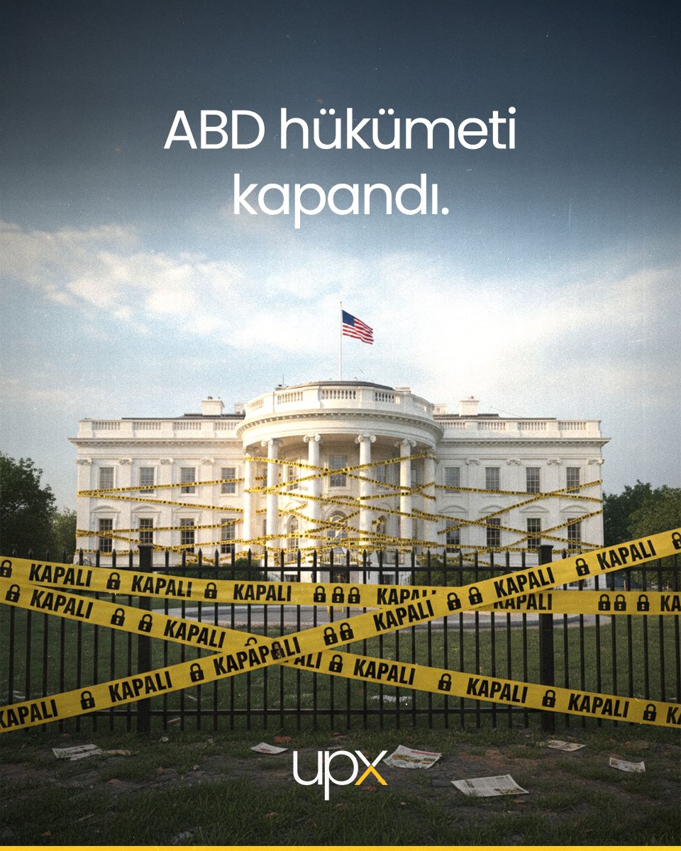 upXfinance's tweet photo. 🇺🇸 ABD hükümeti, kongrede yeni bütçe üzerinde anlaşılamaması sebebiyle kapanmaya girdi. https://t.co/st7dayvjQN