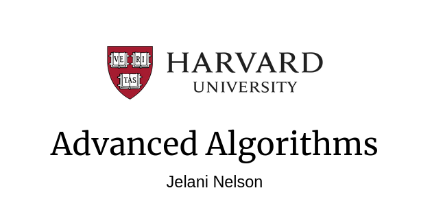 Riazi_Cafe_en's tweet image. Harvard's "Advanced Algorithms"
by Jelani Nelson
📽️ Lecture Videos: youtube.com/playlist?list=…
📷 Lecture Notes: people.seas.harvard.edu/~cs224/fall14/…