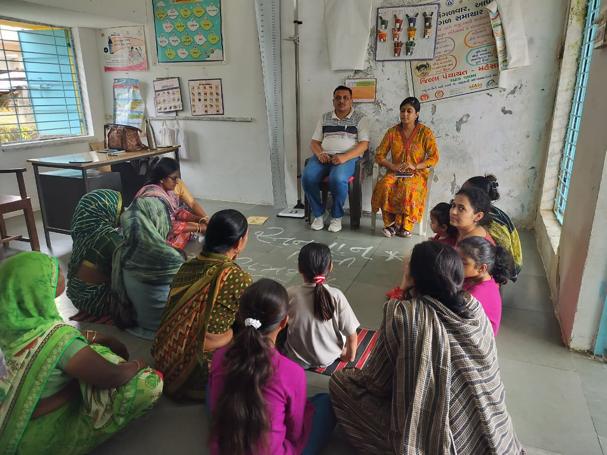 આજરોજ ઘટક વાલમ માં દેણપ તથા ઉમતા સેજામાં પોષણ માહ અંતર્ગત IYCF અને સ્તનપાન અંગે સમાજ આપેલ તથા જતન પોગ્રામ અંતર્ગત આરોગ્ય વિભાગ સાથે સંકલન કરી બાળકોનું સ્ક્રીનીગ કરેલ.