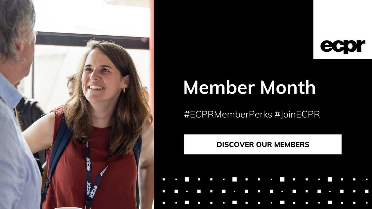 ECPR's tweet image. 🎉 ECPR Member Month is here!

🙌 All of October we&apos;re celebrating our Member institutions + spotlighting #ECPRMemberPerks 
📆 The new Membership year runs from 1 Oct 2025–30 Sep 2026
❌ Not a member yet, or haven’t renewed? Check now and #JoinECPR buff.ly/658R8pT