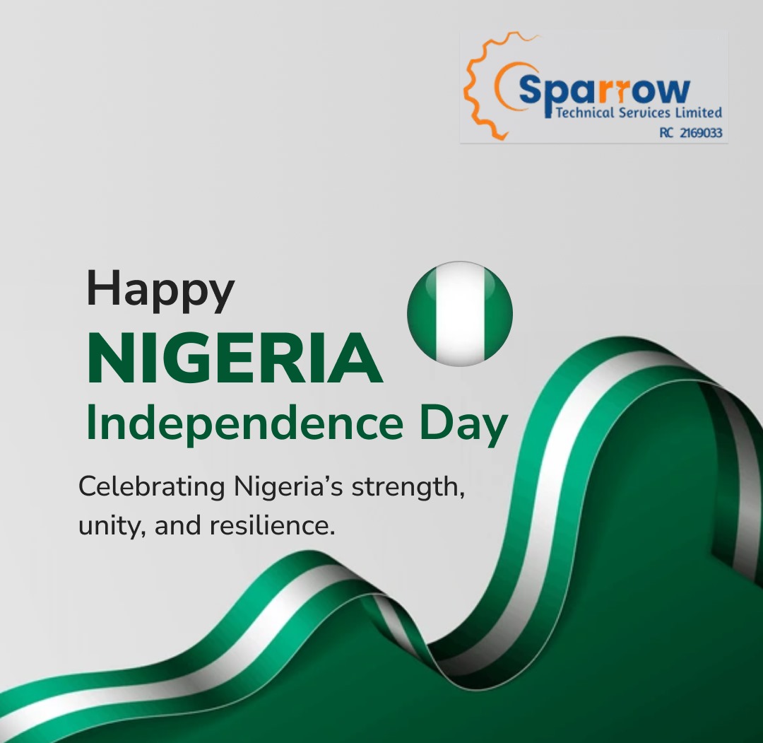 Sparrowtechnic1's tweet image. Happy Independence Day, Nigeria!
Today, we celebrate our nation’s strength, unity, and resilience. At Sparrow Technical Services, we are proud to contribute to building a stronger and brighter Nigeria.

#NigeriaAt65 #independenceday2025  #UnityInDiversity