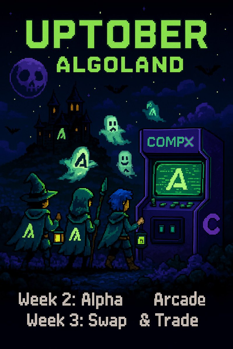 CompX Initiative (@xusdfuture) on Twitter photo 🚀 Uptober is HERE and the alpha is flowing…🎃
👻The <a href="/AlgoFoundation/">Algorand Foundation</a> just kicked off Algoland 🏝️
A 13-week on-chain adventure packed with quests, rewards & ecosystem spotlights.
🔥 Week 1 = onboarding magic
🎯 Week 2 = Prediction Market fun
with <a href="/AlphaArcade69/">⍺lpha arcade</a> (LIVE 🚀 Uptober is HERE and the alpha is flowing…🎃
👻The <a href="/AlgoFoundation/">Algorand Foundation</a> just kicked off Algoland 🏝️
A 13-week on-chain adventure packed with quests, rewards & ecosystem spotlights.
🔥 Week 1 = onboarding magic
🎯 Week 2 = Prediction Market fun
with <a href="/AlphaArcade69/">⍺lpha arcade</a> (LIVE