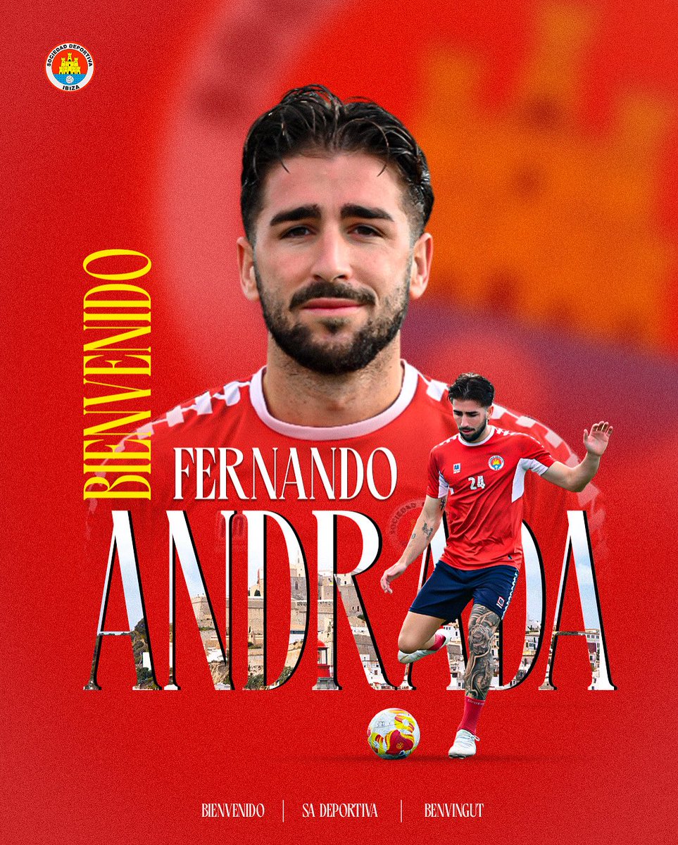 📝𝐂𝐨𝐦𝐮𝐧𝐢𝐜𝐚𝐝𝐨 𝐎𝐟𝐢𝐜𝐢𝐚𝐥 | Fernando Andrada 

Nos complace anunciar la incorporación de Fernando Andrada a nuestra plantilla.
👉 Lateral derecho, 30 años.
👉 Llega libre tras su paso por el Ourense CF en Primera RFEF, categoría superior.
¡Bienvenido a la familia!🔴⚪
