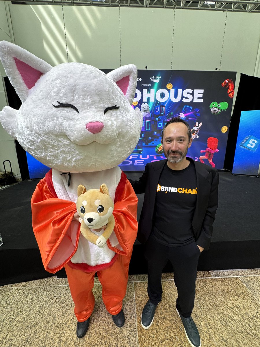 MasterAstroNeko's tweet image. 🌟 AstroNeko paws have touched the metaverse! AstroNeko is thrilled to meet Sebastien Borget from @TheSandboxGame. Soon, my astral whiskers will build a land on $sand —ready to bring fortune, riddles, and cosmic chaos to Sandbox! 🚀🐾 Stay tuned, stargazers! #AstroNeko #Sandbox