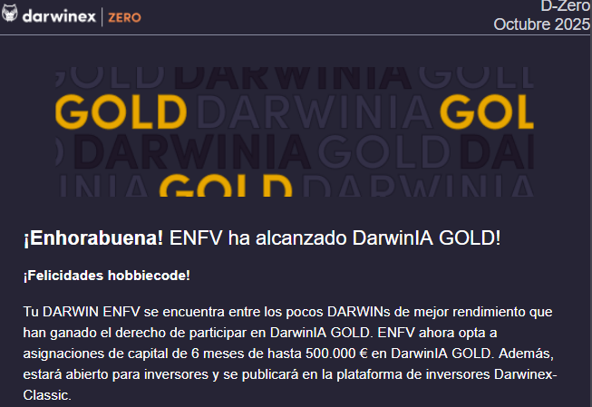 hobbiecode's tweet image. Me faltaba esta espinita, subir a GOLD.
No busco tu reconocimiento.
Solo decirte que las cosas terminan llegando si persistes y no abandonas.
- "¿Cómo alguien que vende formación no está en GOLD?"
- Pues justo hay 14 alumnos que sí están. Hoy me uno a ellos.
@darwinexzero_es