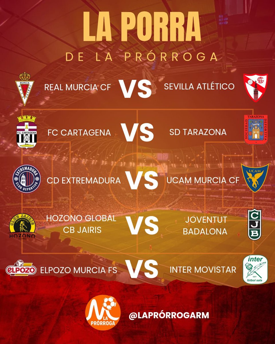 ¡Comenzamos mes de La Porra!

🤩 Reseteamos puntuaciones a 0⃣ y vamos a por la primera jornada de octubre. ¡Participa para luchar por el premio de este mes!

✍️🏻 Deja tus resultados abajo en este orden, no hace falta copiar los equipos. 😉
